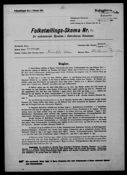 Folketællingen 1911, Frk. Schneiders Børnehjem, Kvintus Allé